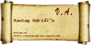 Vastag Adrián névjegykártya